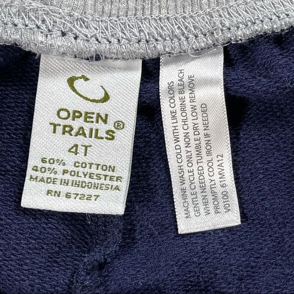 Greendog jean shorts & Open Trails navy blue sweat shorts. Both size 4t - Picture 10 of 10